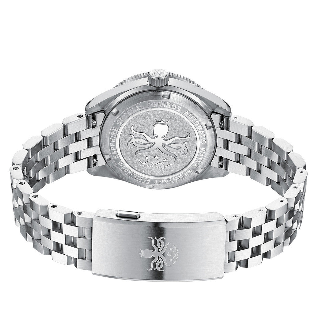 PHOIBOS Wave Master Automatic Dive Watch Black No Date #PY053CN