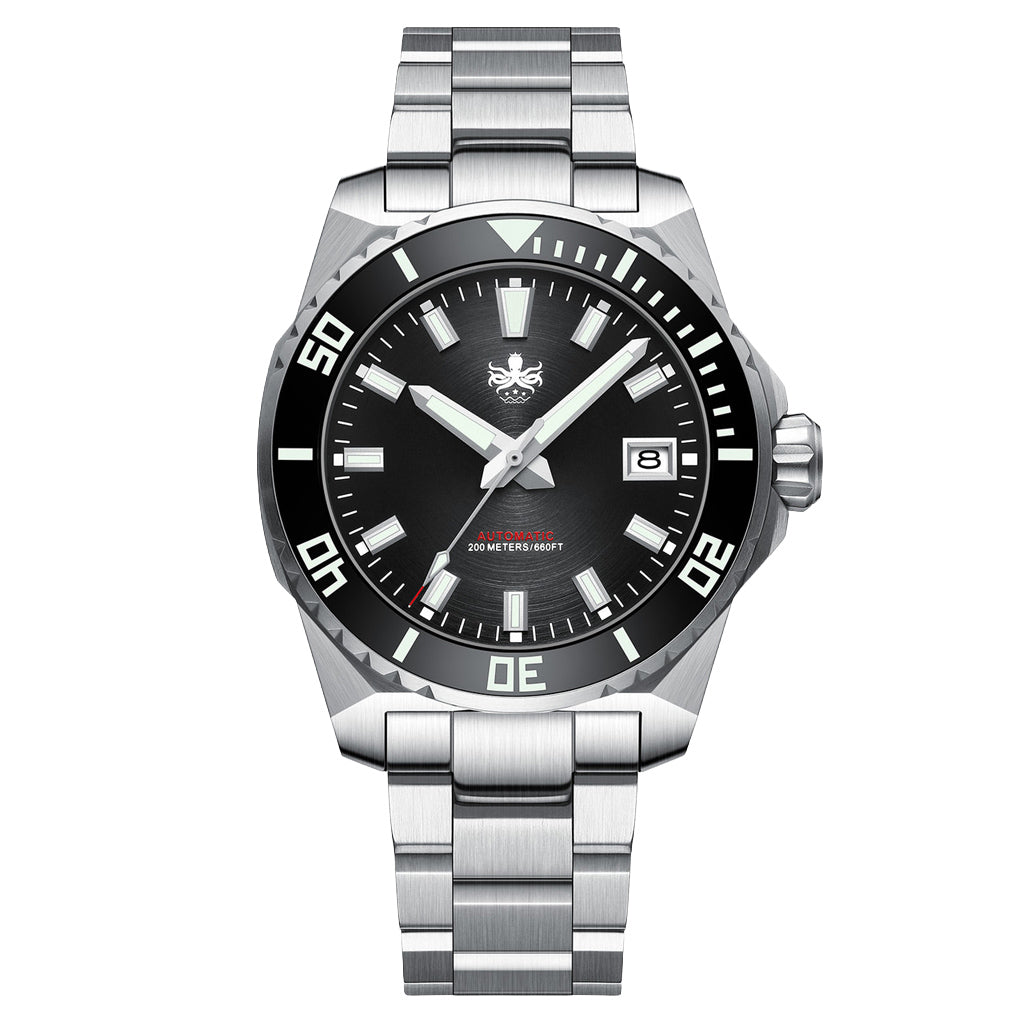 Phoibos Leviathan 40 Automatic Dive Watch with Black Dial #PY054C