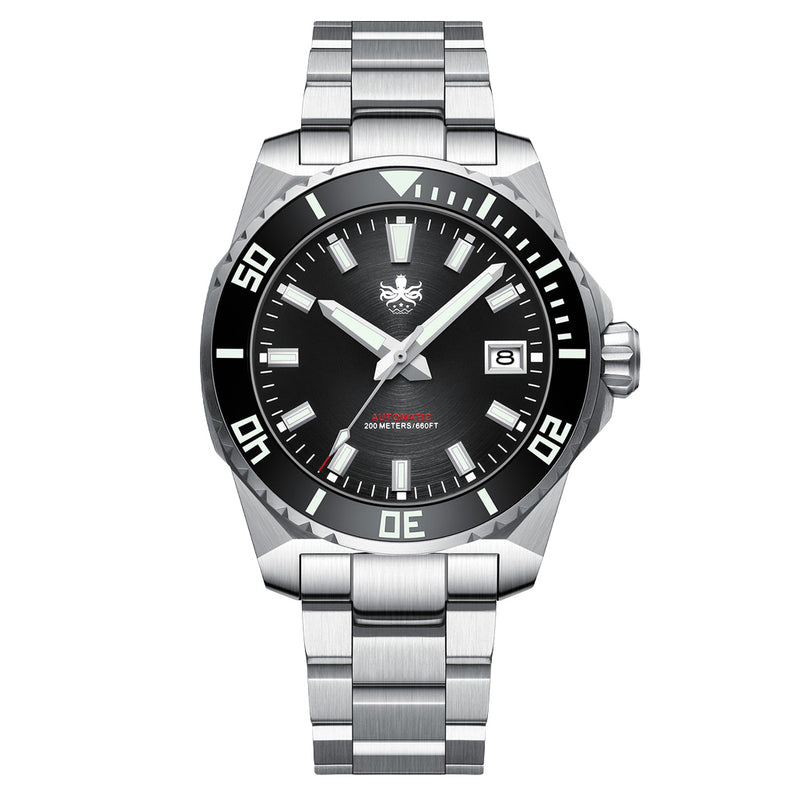 Phoibos Leviathan 40 Automatic Dive Watch with Black Dial #PY054C