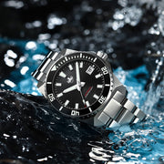 Phoibos Leviathan 40 Automatic Dive Watch with Black Dial #PY054C