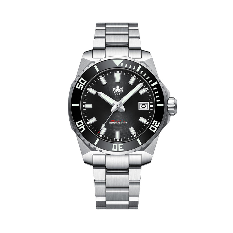 Phoibos Leviathan 40 Automatic Dive Watch with Black Dial #PY054C