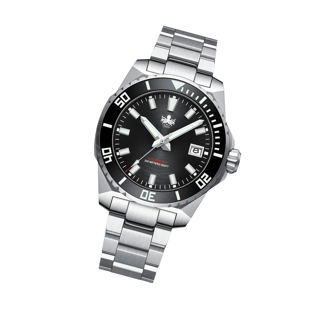 Phoibos Leviathan 40 Automatic Dive Watch with Black Dial #PY054C