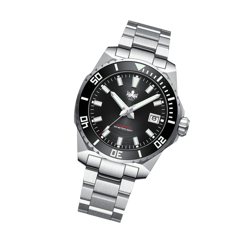 Phoibos Leviathan 40 Automatic Dive Watch with Black Dial #PY054C