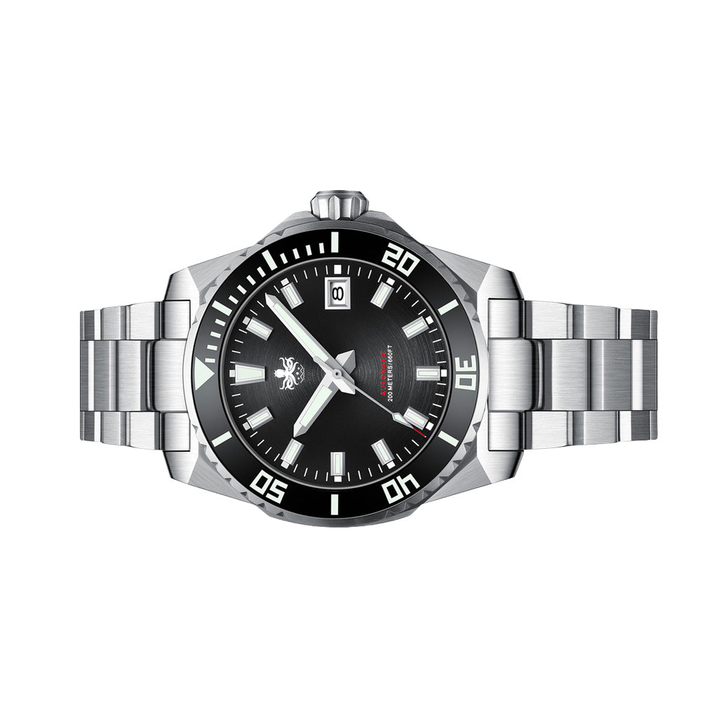 Phoibos Leviathan 40 Automatic Dive Watch with Black Dial #PY054C