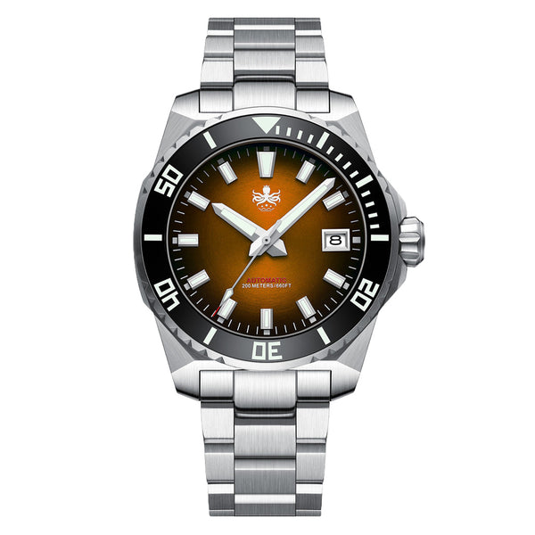 Phoibos Leviathan 40 Automatic Dive Watch with Orange Dial #PY054G