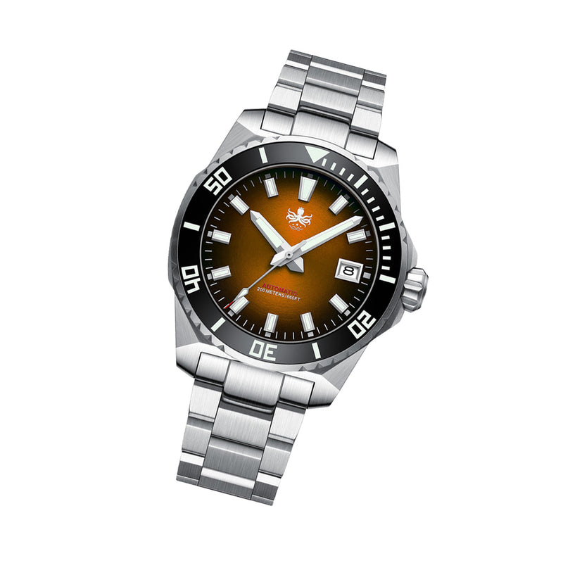 Phoibos Leviathan 40 Automatic Dive Watch with Orange Dial #PY054G