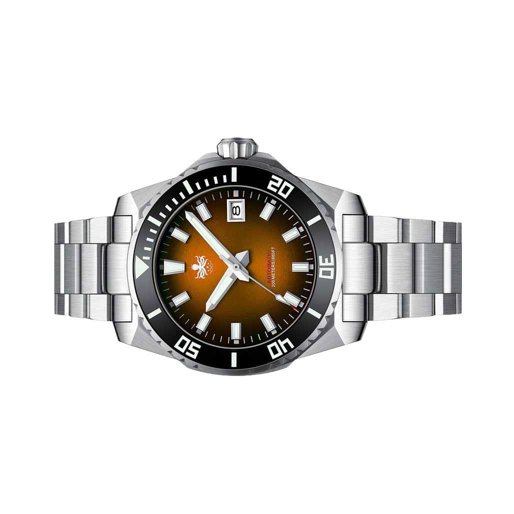ホウオウ LEGEND Phoibos Leviathan 40 Automatic Dive Watch with Orange Dial #PY054G