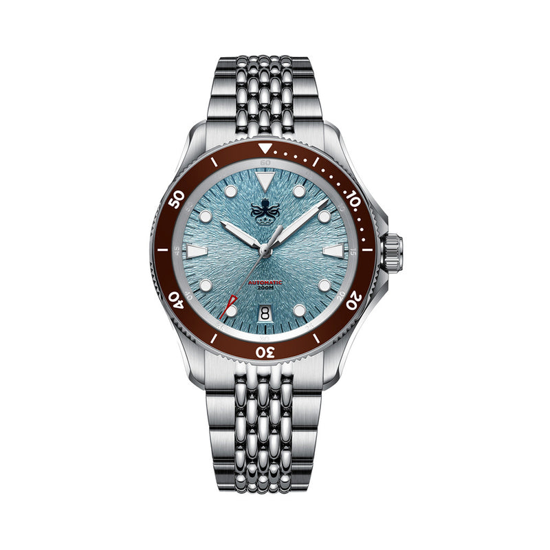 PHOIBOS Delphinus Automatic Dive Watch with Ice Blue Sunray Dial #PY055BD