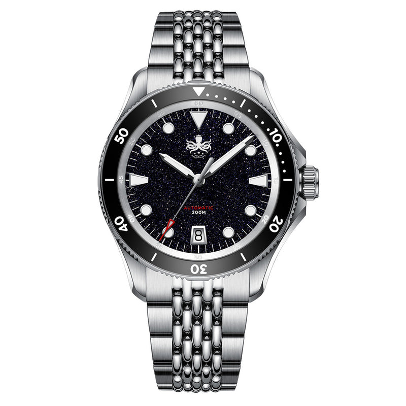 PHOIBOS Delphinus Automatic Dive Watch with Dark Blue Aventurine Dial #PY055ID