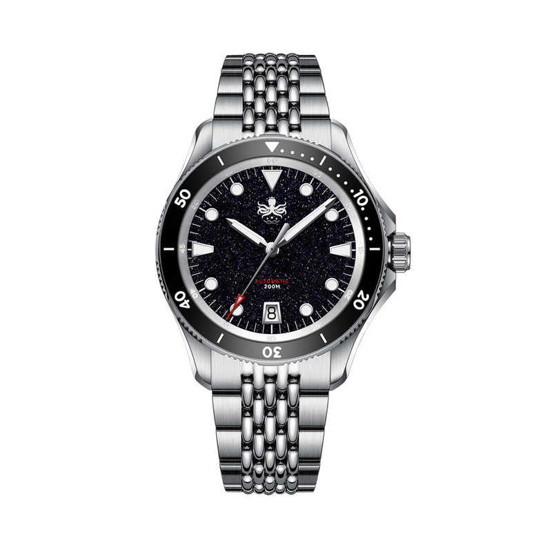 PHOIBOS Delphinus Automatic Dive Watch with Dark Blue Aventurine Dial #PY055ID