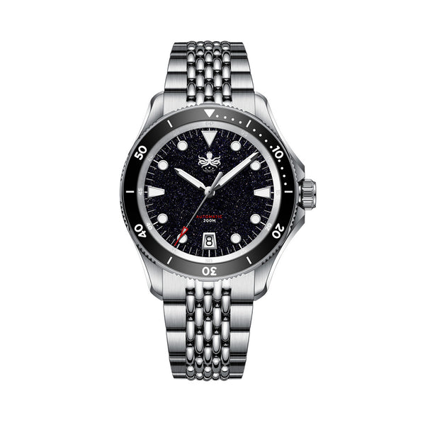 PHOIBOS Delphinus Automatic Dive Watch with Dark Blue Aventurine Dial #PY055ID