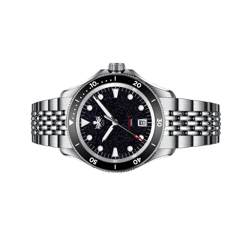 PHOIBOS Delphinus Automatic Dive Watch with Dark Blue Aventurine Dial #PY055ID