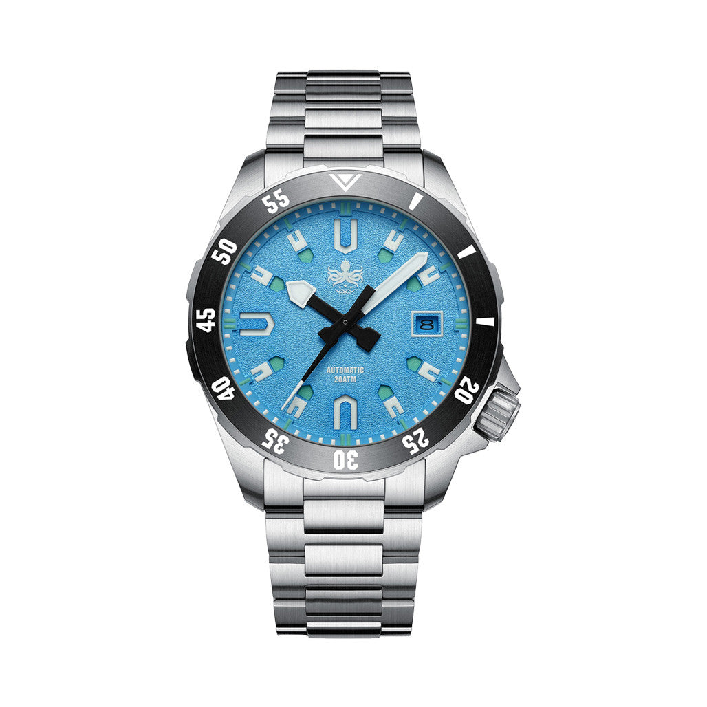 ぼっぴー PHOIBOS APOLLO 200M Automatic Diver With Matte Blue Dial #PY056B