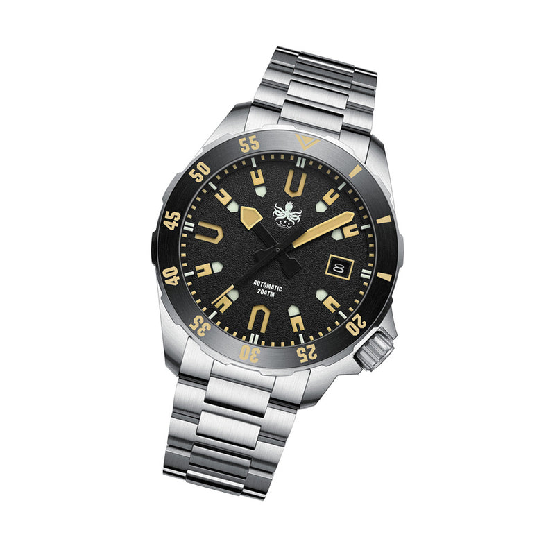 PHOIBOS APOLLO 200M Automatic Diver With Matte Black Dial #PY056C