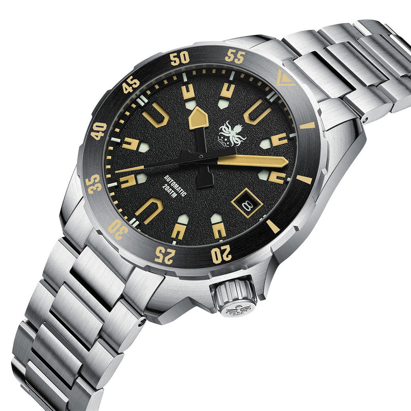 PHOIBOS APOLLO 200M Automatic Diver With Matte Black Dial #PY056C