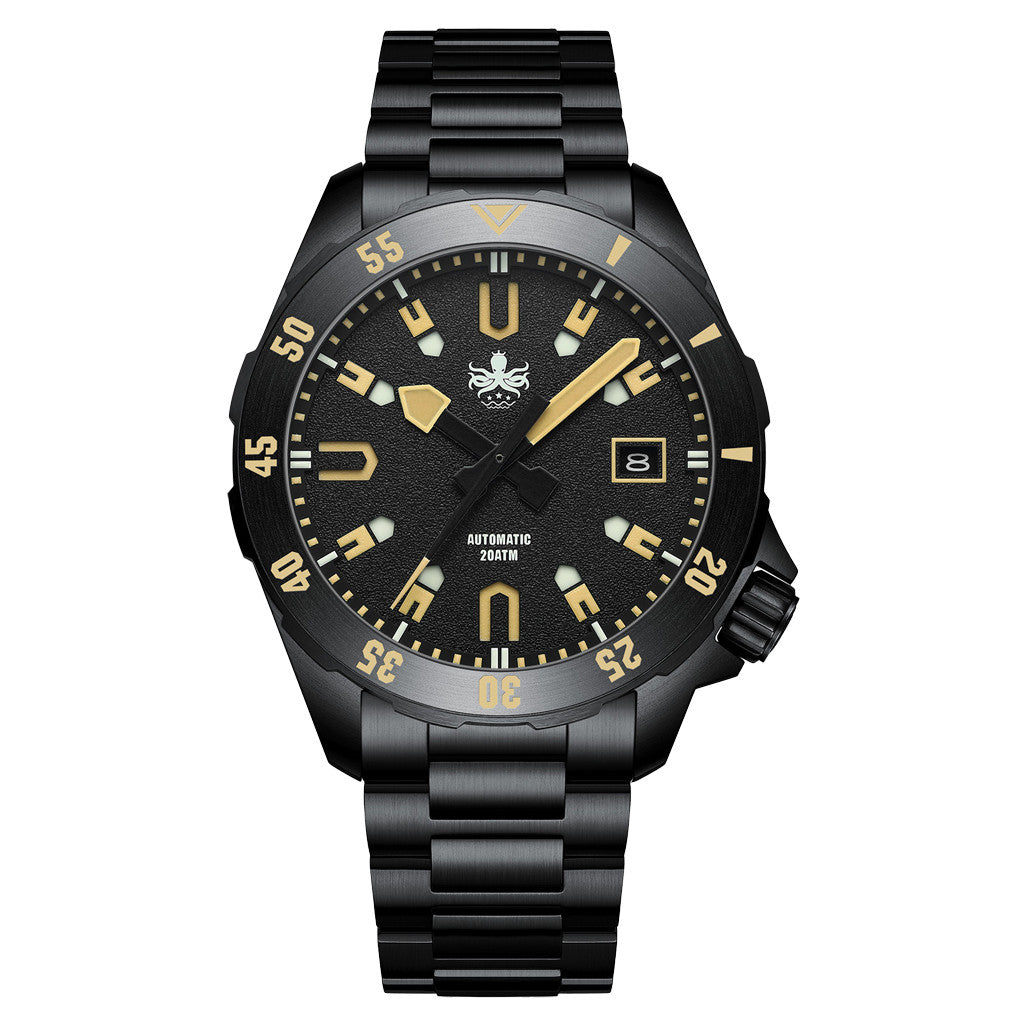 PHOIBOS APOLLO DLC 200M Automatic Diver With Matte Black Dial