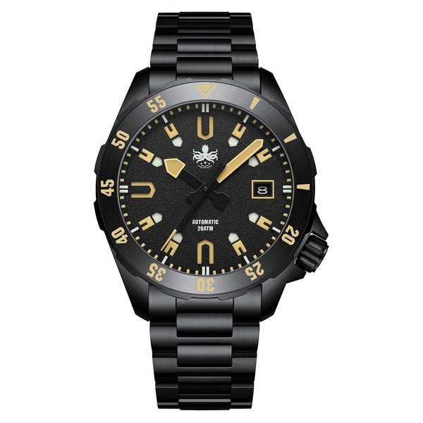 PHOIBOS APOLLO DLC 200M Automatic Diver With Matte Black Dial