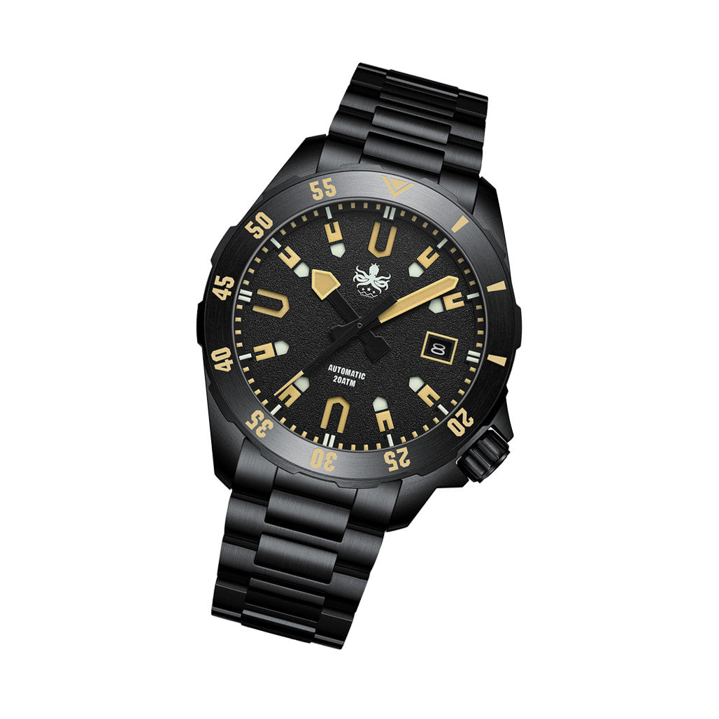PHOIBOS APOLLO DLC 200M Automatic Diver With Matte Black Dial