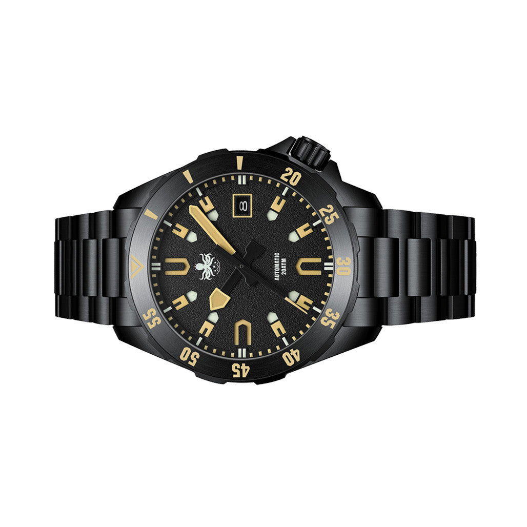 PHOIBOS APOLLO DLC 200M Automatic Diver With Matte Black Dial