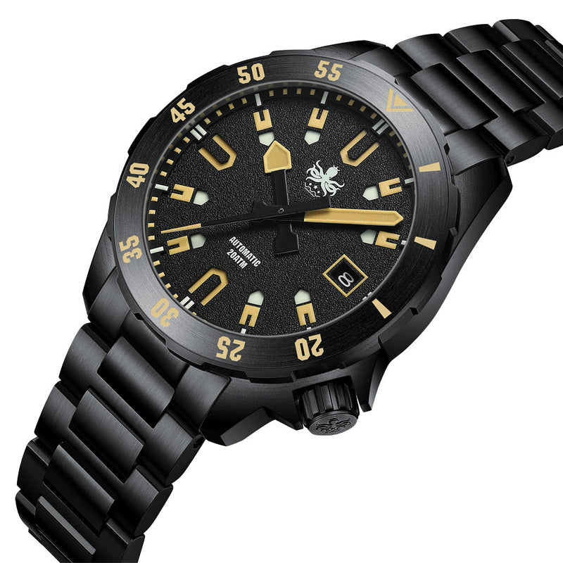 PHOIBOS APOLLO DLC 200M Automatic Diver With Matte Black Dial #PY056CX