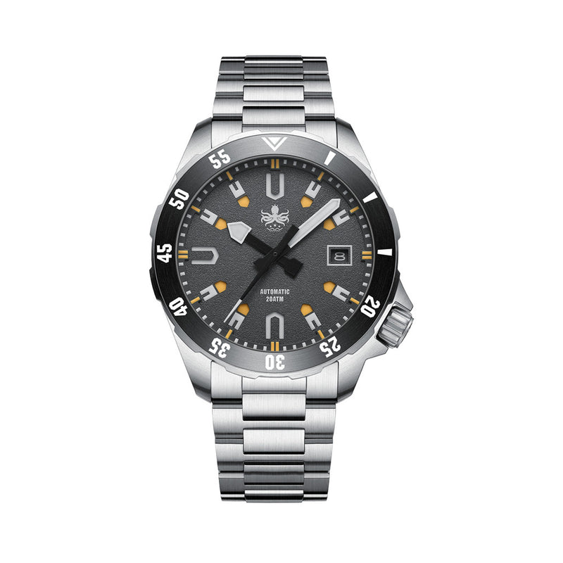 PHOIBOS APOLLO 200M Automatic Diver With Matte Grey Dial #PY056D