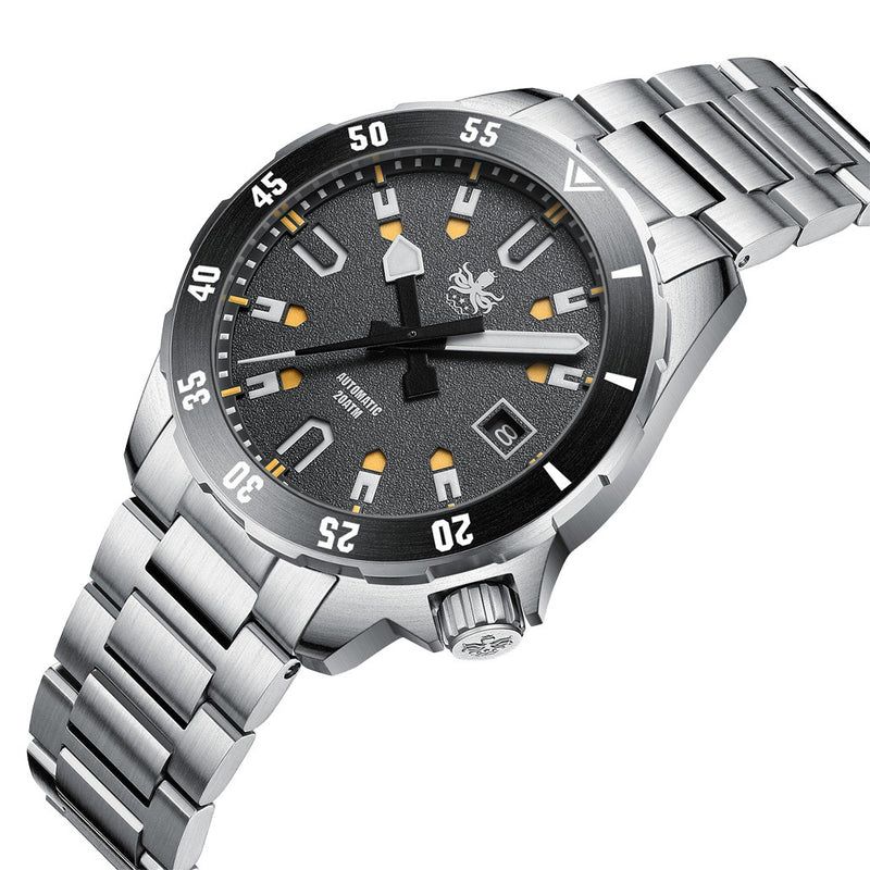 PHOIBOS APOLLO 200M Automatic Diver With Matte Grey Dial #PY056D