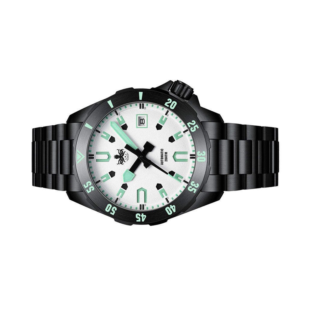 PHOIBOS APOLLO DLC 200M Automatic Diver With Matte White Dial