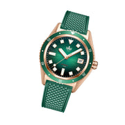 PHOIBOS Argo Bronze Automatic Dive Watch with Spiral Sunray Green Dial #PY057A