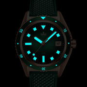 PHOIBOS Argo Bronze Automatic Dive Watch with Spiral Sunray Green Dial #PY057A