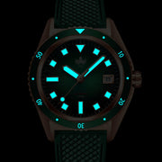 PHOIBOS Argo Bronze Automatic Dive Watch with Spiral Sunray Blue Dial #PY057B