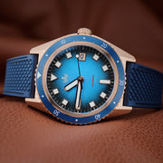 PHOIBOS Argo Bronze Automatic Dive Watch with Spiral Sunray Blue Dial #PY057B