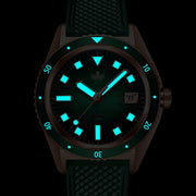PHOIBOS Argo Bronze Automatic Dive Watch with Spiral Sunray Orange Dial #PY057G