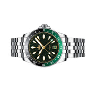 Phoibos Voyager GMT Automatic Watch with Green Aventurine Dial #PY058A