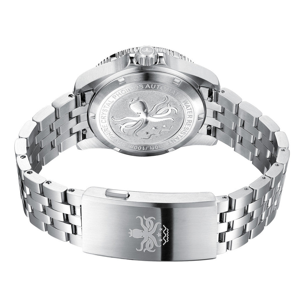 Phoibos Voyager GMT Automatic Watch with Dark Blue Aventurine Dial