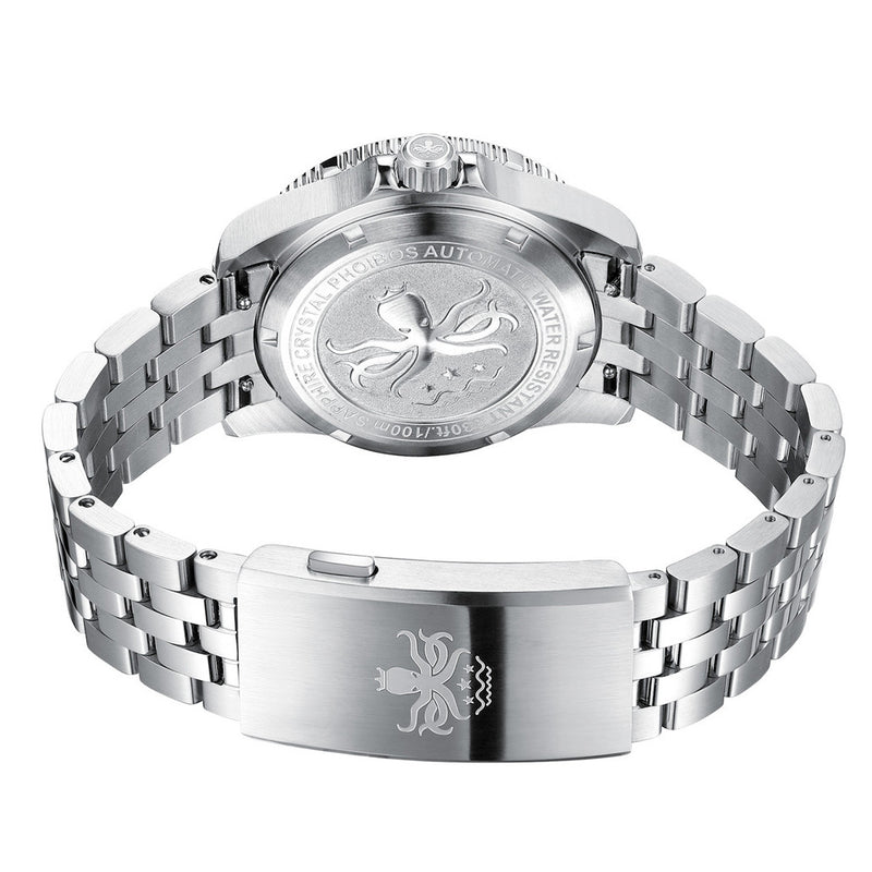 Phoibos Voyager GMT Automatic Watch with Dark Blue Aventurine Dial #PY058B