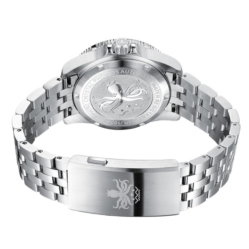 Phoibos Voyager GMT Automatic Watch with Burgundy Sunray Dial #PY058D