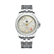 Phoibos Voyager GMT Automatic Watch with White MOP Dial #PY058E