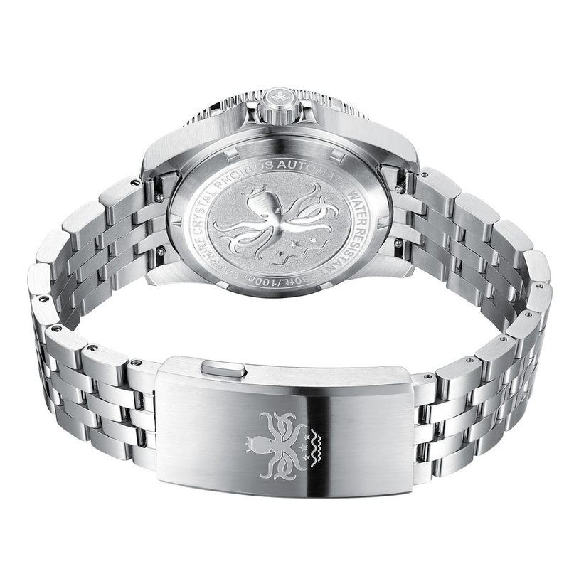 PHOIBOS Voyager GMT 100M Automatic Diver Watch PY058E Royal Purple Sunray #PY058H