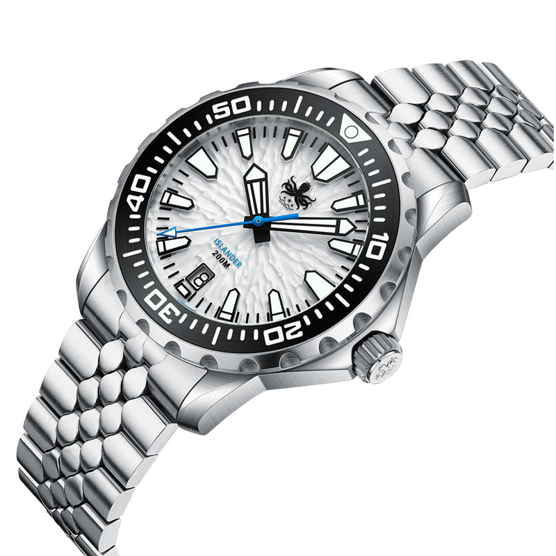 Phoibos x Islander Kraken Limited Edition Watch with Snow Ridge Dial #PY059-LIW11