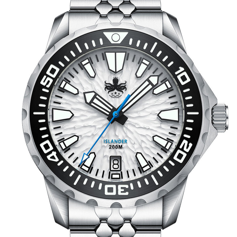 Phoibos x Islander Kraken Limited Edition Watch with Snow Ridge Dial #PY059-LIW11