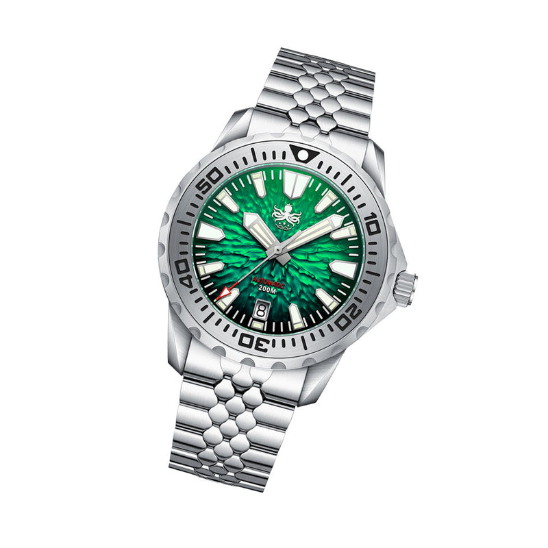 PHOIBOS KRAKEN Automatic Dive Watch with Tropic Green Dial #PY059A