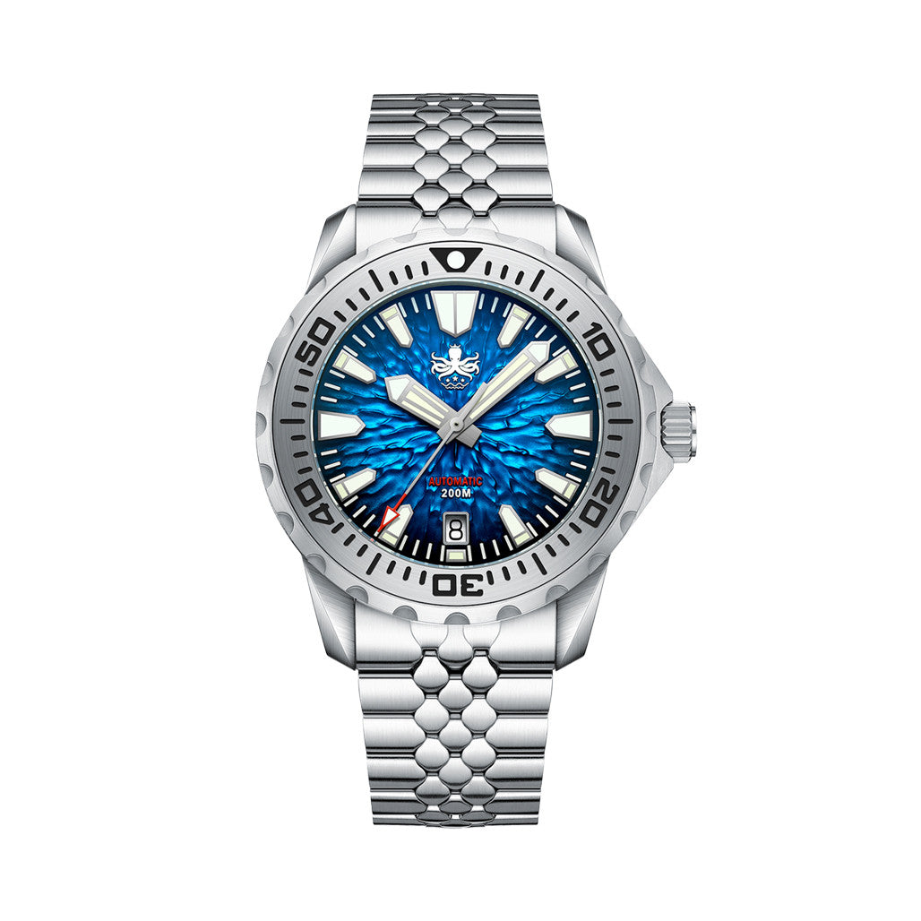 PHOIBOS KRAKEN 200M Automatic Dive Watch with Reef Blue Dial