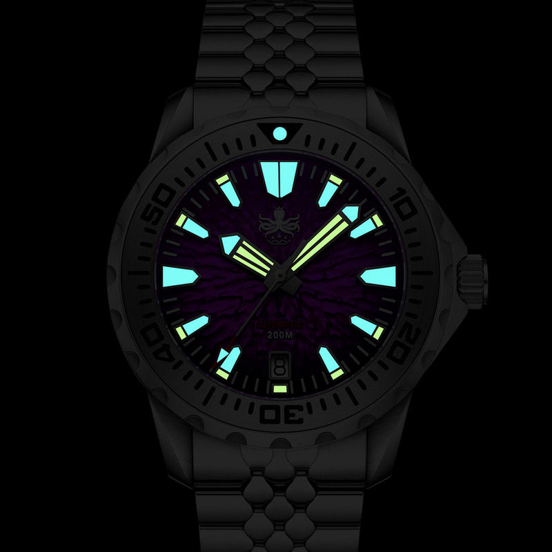 PHOIBOS KRAKEN 200M Automatic Dive Watch with Reef Blue Dial #PY059B
