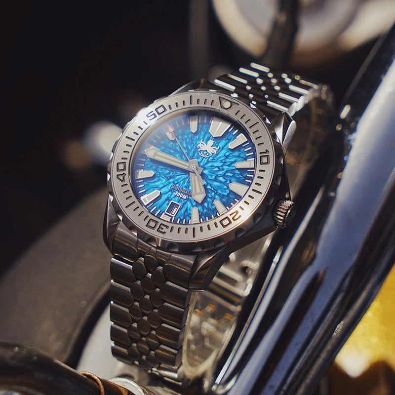 PHOIBOS KRAKEN 200M Automatic Dive Watch with Reef Blue Dial #PY059B
