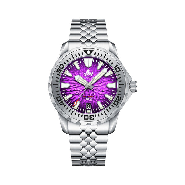 PHOIBOS KRAKEN Automatic Dive Watch with Midnight Purple Dial #PY059H