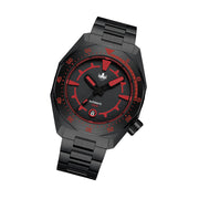 Phoibos Depth Hunter 300M Automatic DLC Diver with Black and Red Dial #PY060DX