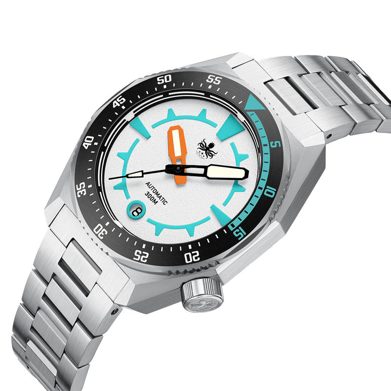 Phoibos Depth Hunter 300M Automatic Diver with White Dial #PY060E