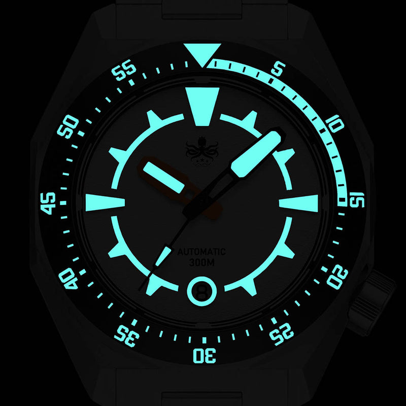 Phoibos Depth Hunter 300M Automatic Diver with White Dial #PY060E