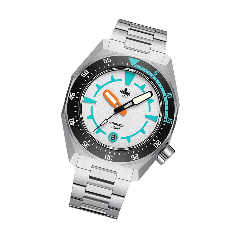 Phoibos Depth Hunter 300M Automatic Diver with White Dial #PY060E