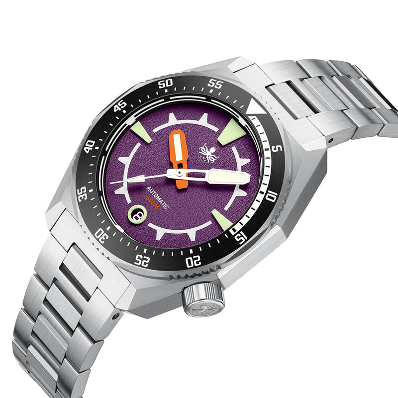 Phoibos Depth Hunter 300M Automatic Diver with Purple Dial #PY060H